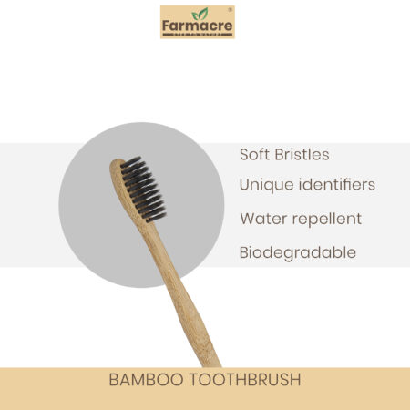 Farmacre Bamboo Toothbrush with Soft Bristles (4pc)